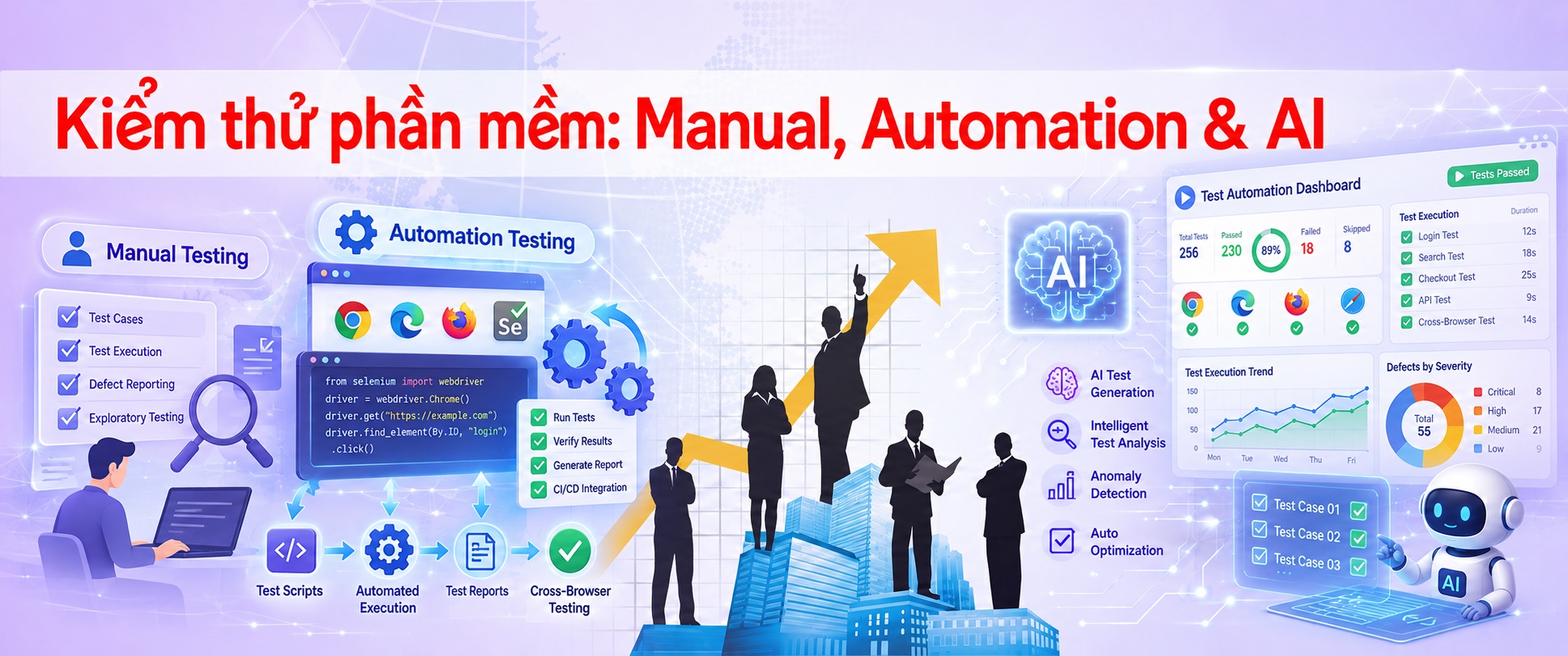 Banner- Khoa hoc kiem thu phan mem manual automation & AI