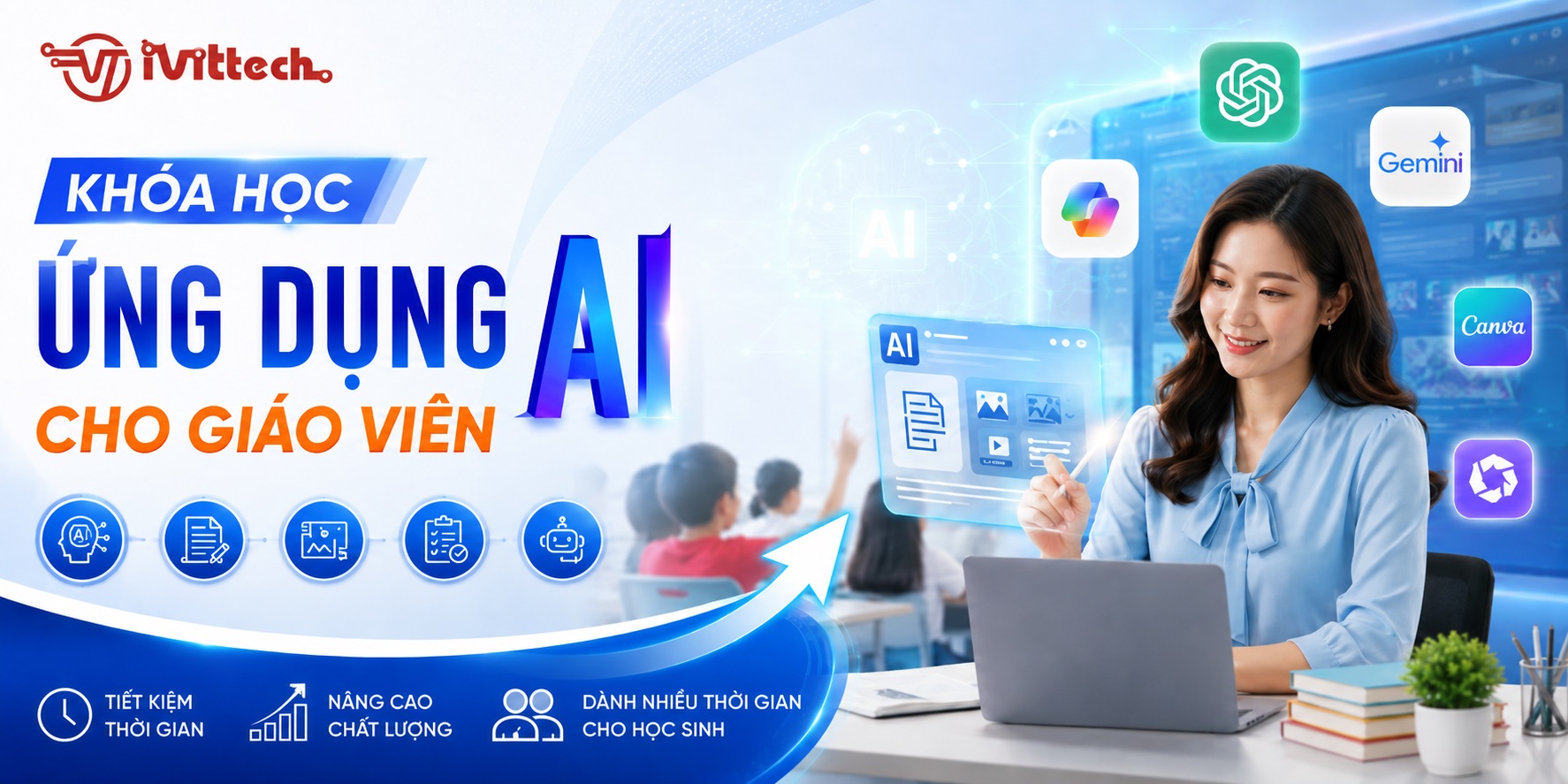 Banner - Khóa học ứng dụng AI cho giáo viên