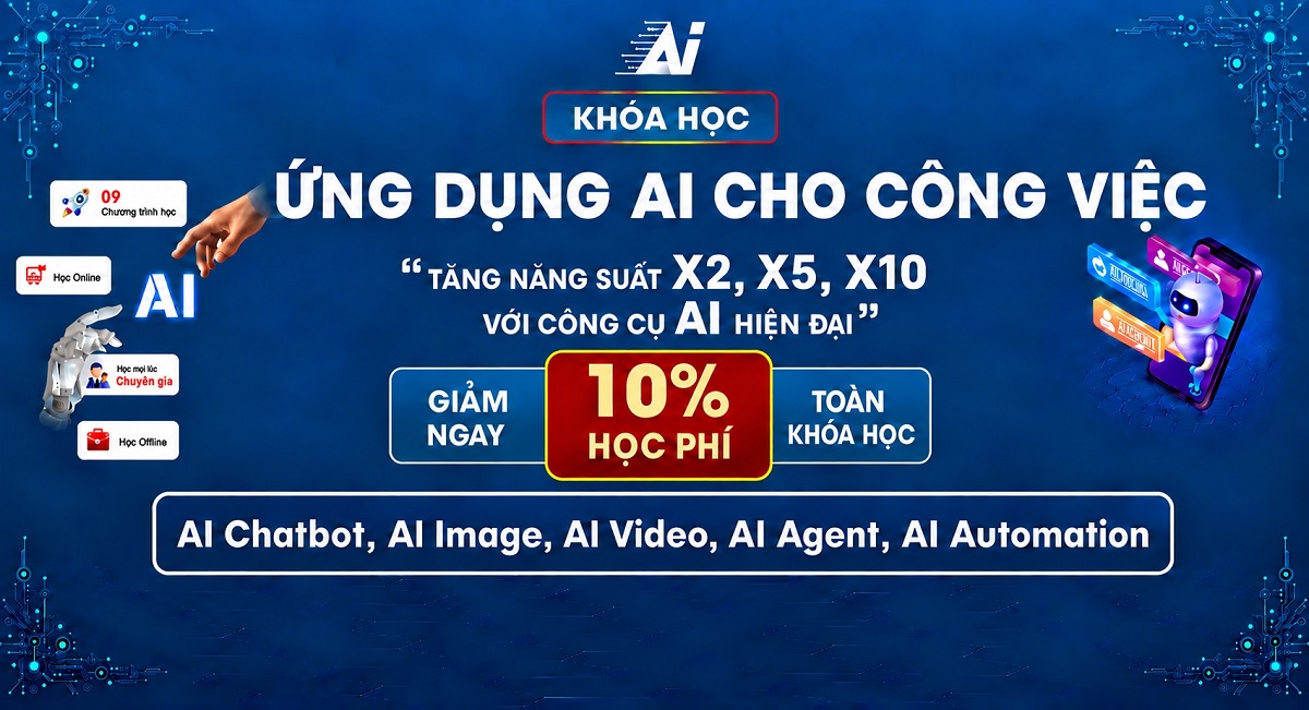 Khoa hoc Ung dung AI cho cong viec-Banner